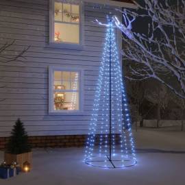 Brad de crăciun conic, 310 led-uri, albastru, 100x300 cm