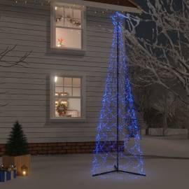 Brad de crăciun conic, 500 led-uri, albastru, 100x300 cm
