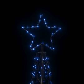 Brad de crăciun conic, 500 led-uri, albastru, 100x300 cm, 4 image