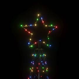 Brad de crăciun conic, 500 led-uri, multicolor, 100x300 cm, 4 image
