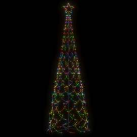 Brad de crăciun conic, 500 led-uri, multicolor, 100x300 cm, 3 image