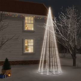 Brad de crăciun conic, 732 led-uri, alb rece, 160x500 cm