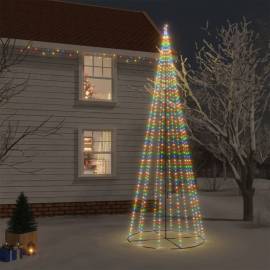 Brad de crăciun conic, 732 led-uri, multicolor, 160x500 cm