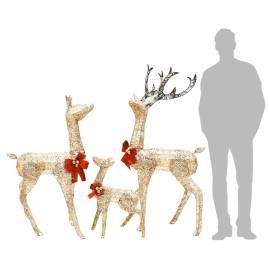 Decorațiune de crăciun familie reni, 201 led-uri, auriu, 6 image