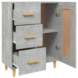 Servantă, gri beton, 69,5x34x90 cm, lemn compozit, 6 image