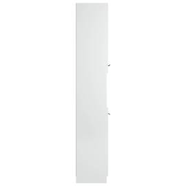 Dulap de baie, alb, 32x34x188,5 cm, lemn compozit, 9 image