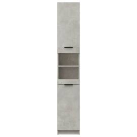 Dulap de baie, gri beton, 32x34x188,5 cm, lemn compozit, 7 image