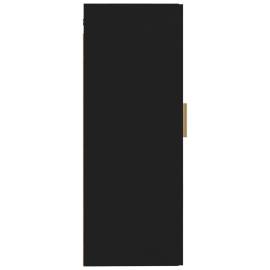Dulap de perete, negru, 35x34x90 cm, lemn prelucrat, 6 image