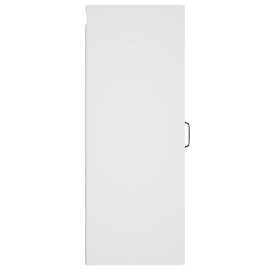 Dulap de perete suspendat, alb, 34,5x34x90 cm, lemn compozit, 8 image