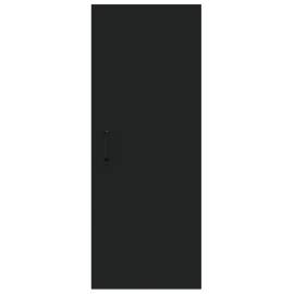 Dulap de perete suspendat, negru, 34,5x34x90 cm, lemn compozit, 6 image