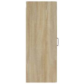 Dulap de perete suspendat, stejar sonoma, 34,5x34x90 cm, lemn, 8 image
