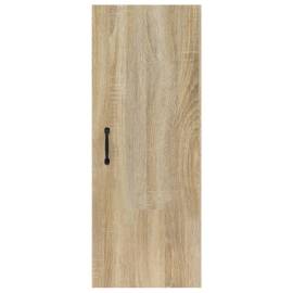 Dulap de perete suspendat, stejar sonoma, 34,5x34x90 cm, lemn, 6 image