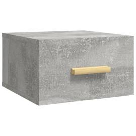 Noptiere de perete, 2 buc., gri beton, 35x35x20 cm, 5 image