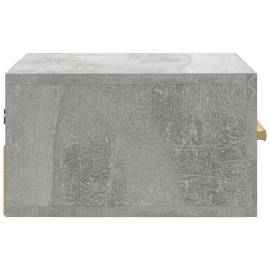 Noptiere de perete, 2 buc., gri beton, 35x35x20 cm, 8 image
