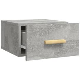 Noptiere de perete, 2 buc., gri beton, 35x35x20 cm, 6 image