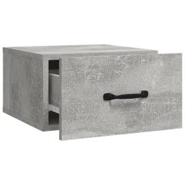 Noptiere de perete, 2 buc., gri beton, 35x35x20 cm, 6 image