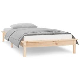 Cadru de pat cu led, 90x200 cm, lemn masiv, 4 image