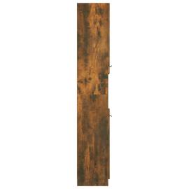 Dulap de baie, stejar fumuriu, 32x34x188,5 cm, lemn prelucrat, 9 image