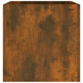 Jardinieră cutie, stejar fumuriu, 40x40x40 cm, lemn compozit, 6 image