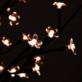 Copac cu flori de cireș, alb cald, 200 led-uri, 180 cm, 4 image