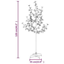 Copac cu flori de cireș, alb cald, 84 led-uri, 120 cm, 8 image