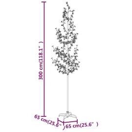 Copac cu flori de cireș cu led, 368 led-uri alb calde, 300 cm, 8 image