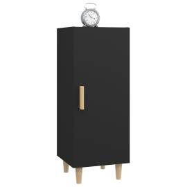 Servantă, negru, 34,5x34x90 cm, lemn compozit, 5 image