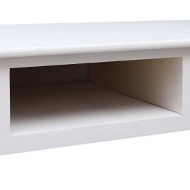 Birou, alb, 108x45x76 cm, lemn masiv de paulownia, 8 image