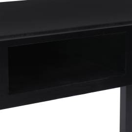 Birou, negru, 108x45x76 cm, lemn masiv de paulownia, 8 image