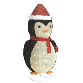 Figurină pinguin decorativă crăciun, led, 180 cm, țesătură lux, 2 image