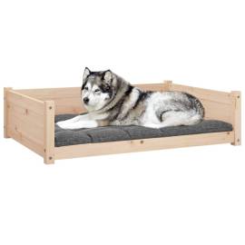 Pat pentru câini, 105,5x75,5x28 cm, lemn masiv de pin, 4 image