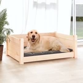 Pat pentru câini, 75,5x55,5x28 cm, lemn masiv de pin, 3 image