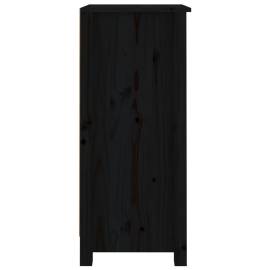 Servantă, negru, 40x35x80 cm, lemn masiv de pin, 6 image