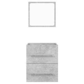 Dulap de baie cu oglindă, gri beton, 41x38,5x48 cm, 5 image