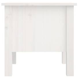 Masă laterală, alb, 40x40x39 cm, lemn masiv de pin, 8 image