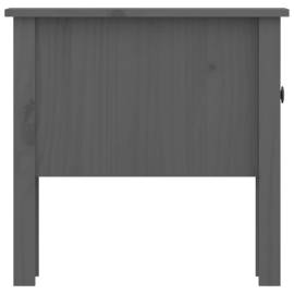 Masă laterală, gri, 50x50x49 cm, lemn masiv de pin, 8 image