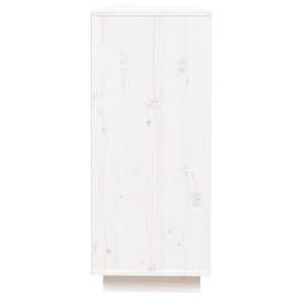 Servantă, alb, 110,5x35x80 cm, lemn masiv de pin, 7 image
