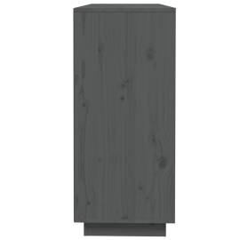 Servantă, gri, 110,5x35x80 cm, lemn masiv de pin, 7 image