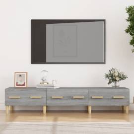 Comodă tv, gri sonoma, 150x34,5x30 cm, lemn compozit