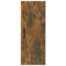 Dulap de perete suspendat, stejar fumuriu, 34,5x34x90 cm, lemn, 6 image