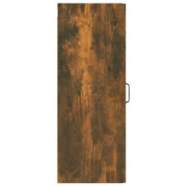 Dulap de perete suspendat, stejar fumuriu, 34,5x34x90 cm, lemn, 8 image