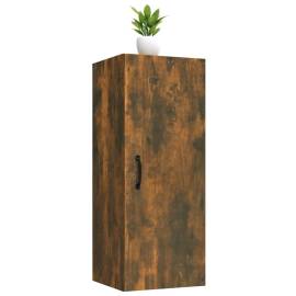 Dulap de perete suspendat, stejar fumuriu, 34,5x34x90 cm, lemn, 4 image