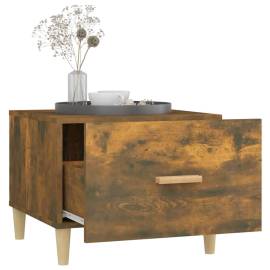 Măsuță de cafea, stejar fumuriu, 50x50x40 cm, lemn compozit, 4 image