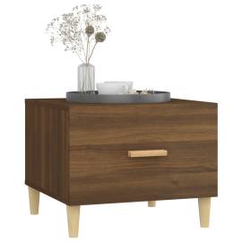 Măsuță de cafea, stejar maro, 50x50x40 cm, lemn compozit, 5 image