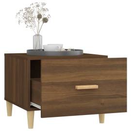 Măsuță de cafea, stejar maro, 50x50x40 cm, lemn compozit, 4 image