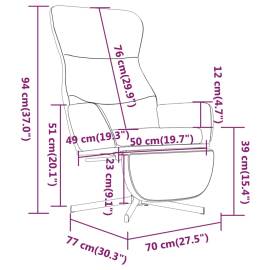 Scaun de relaxare cu suport de picioare, gri închis, catifea, 9 image