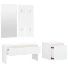 Set mobilier pentru hol, alb, lemn compozit, 5 image