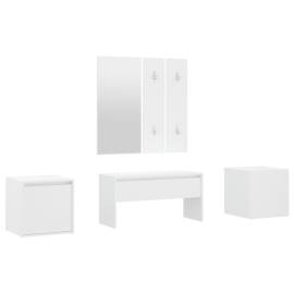 Set mobilier pentru hol, alb, lemn compozit, 2 image