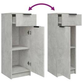 Set dulapuri de baie, 4 piese, gri beton, lemn prelucrat, 9 image