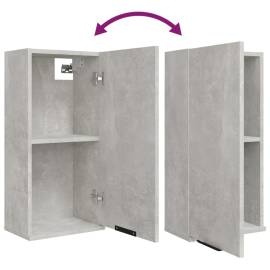 Set dulapuri de baie, 5 piese, gri beton, lemn prelucrat, 9 image
